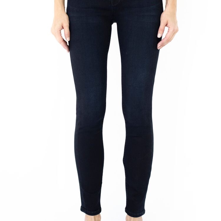 Dark Wash Designer Jeans. Charlie Mid Rise